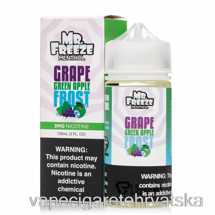 Vape Hrvatska Grožđe Zelena Jabuka Mraz - Mr Freeze - 100ml 3mg